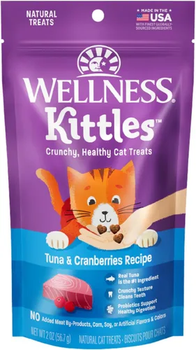 Wellness Kittles - Crujiente sorpresa alimenticia natural para gatos sin granos