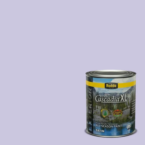 Miniatura 200 de Rodda Paint CASCADIA XL Pintura e imprimación de satén exterior en uno, cuarto de galón, bikini lavanda