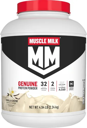 Miniatura 15 de Pó de Proteína Genuína Muscle Milk, Chocolate, 4.94 Libras, 32 Porciones, 32g de Proteína, 2g de Azúcar, Calcio, Vitaminas A, C y D, Certificado NSF