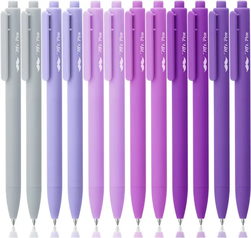 Miniatura 21 de Mr. Pen - Bolígrafos de gel retráctiles, paquete de 12, secado rápido, bolígrafos de gel de punta fina de 0.7mm, bolígrafos retráctiles, bolígrafos