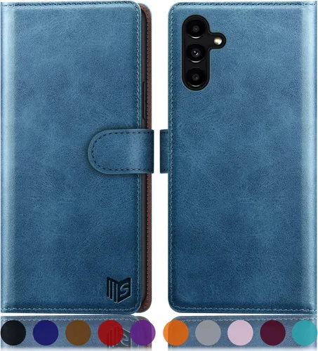Miniatura 15 de SUANPOT Funda tipo cartera para Samsung Galaxy A54 5G con bloqueo RFID, tarjetero de crédito, funda protectora de piel sintética con tapa para Negro