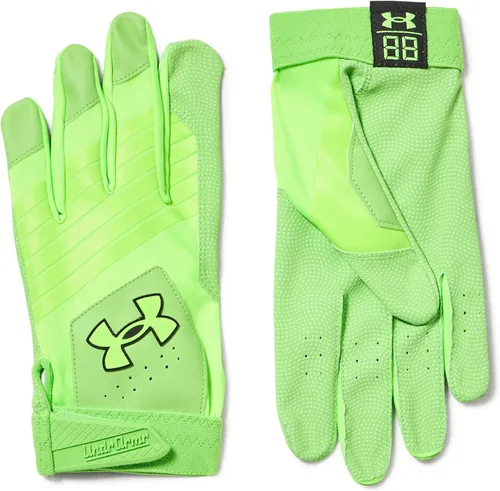 Miniatura 35 de Under Armour Guantes de béisbol Clean Up para hombre (100) blanco / plata metálica / plata metálica