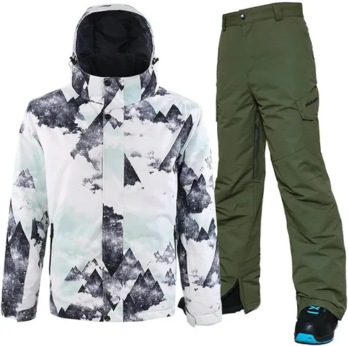 Miniatura 11 de HOTIAN Mens Ski Jackets Waterproof Snowsuits Insulated Outdoor Winter Coats