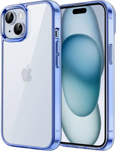 Miniatura 23 de JETech - Funda para iPhone 15 de 15,5 cm, cubierta antiamarilleo a prueba de golpes, parte trasera transparente antiarañazos (negro)