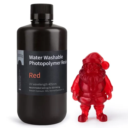 ELEGOO - Resina lavable al agua para impresora 3D LCD, resina de curado UV 405nm, de fotopolímero estándar para impresión LCD 3D para Marte Saturno