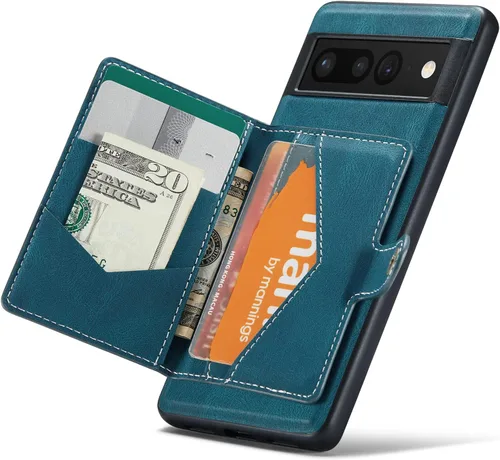 Miniatura 29 de Funda para Google Pixel 6 Pro, cartera magnética desmontable con ranura para efectivo, soporte de carga inalámbrica, función atril compatible