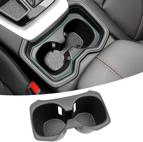 Miniatura 9 de Organizador de portavasos compatible con accesorios Chevy Equinox 2018-2024, sin ruido, a prueba de agua y polvo, TPE inserto para consola