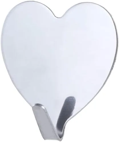 Miniatura 17 de Gancho de pared autoadhesivo en forma de corazón, gancho para puerta, ganchos decorativos fuertes de acero inoxidable para cocina y baño