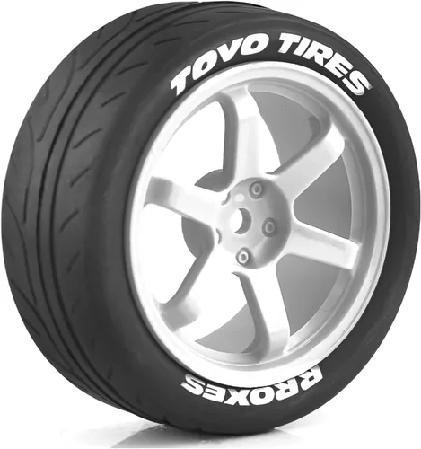 Miniatura 5 de Lifehead - Neumáticos y ruedas para 1/10 RC On-Road Touring Drift Car HSP Tamiya XV01 TT01 TT02 HPI Kyosho FAZER MK2/0.472 in Hex Blanco