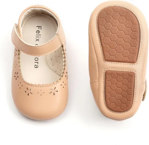 Miniatura 10 de Felix & Flora Zapatos de bebé de suela suave - Zapatos de bebé para caminar, mocasines, suela de goma, zapatos de cuna