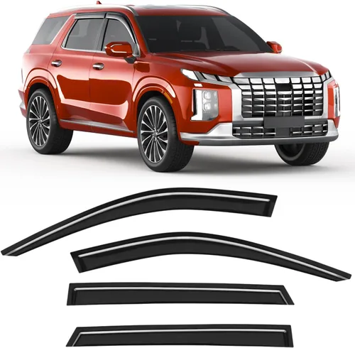 Miniatura 42 de Protectores de lluvia aptos para Dodge Ram 1500 2009-2024, Ram 2500 y 3500 2010-2025, deflectores de lluvia extragruesos para ventana, viseras