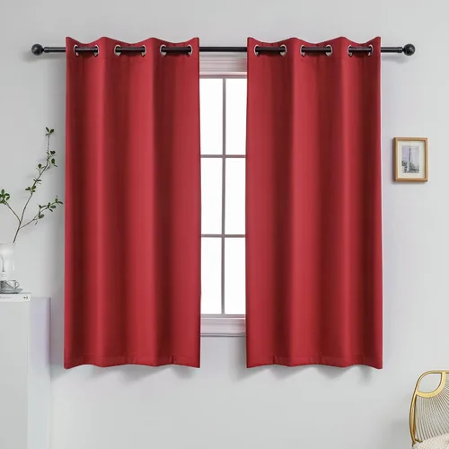 Miniatura 48 de YGO - Cortinas verdes de 183 cm de ancho por 213 cm de largo para dormitorio - Cortinas opacas con ojales en la parte superior, extra anchas