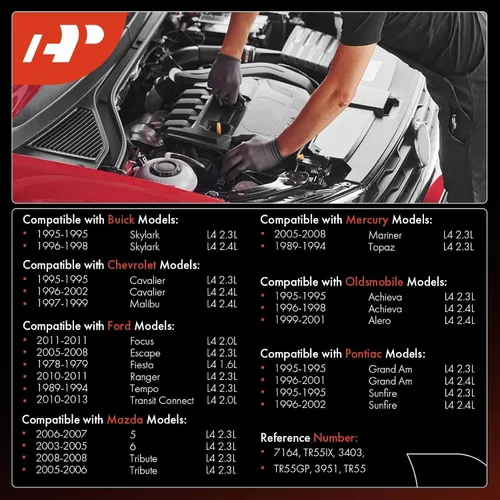 Miniatura 2 de A-Premium Bujías de platino iridio compatibles con Ford Escape, Focus, Ranger, Tempo y Chevrolet Malibu, Cavalier y Mazda 6, 5, Tribute & Buick