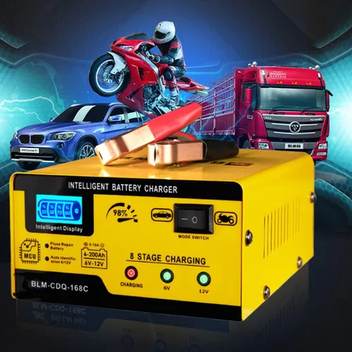 Miniatura 8 de Cargador de batería para auto de 6V y 12V, cargador de goteo inteligente de 15A, mantenedor, cargador de batería de ciclo profundo con reparación