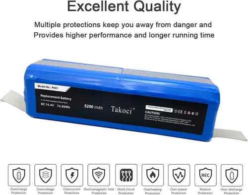 Miniatura 3 de Batería de repuesto de 5200 mAh para Eufy RoboVac X8 Series Robot Aspiradora compatible con número de pieza Eufy PA61 Batería de robot barrido 14.4V