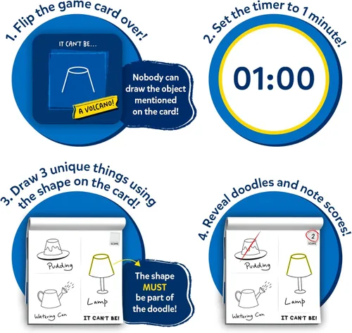 Miniatura 4 de Skillmatics Juego de cartas y mesa: no puede ser, diversión de ritmo rápido, divertido juego de dibujo, perfecto para familias, fiestas y noches