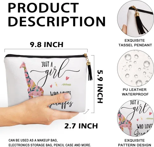 Miniatura 2 de Bolsas de maquillaje para entusiastas de los animales - Regalos para mujeres y madres, Giraffes, Jirafas