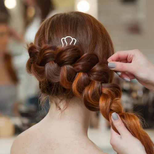 Miniatura 3 de Peines laterales de pelo plateado, pinzas de horquilla de metal para el cabello, estilo francés, accesorios para el cabello, peinados vintage