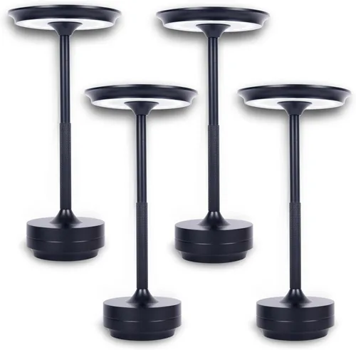 Miniatura 11 de Paquete de 2 lámparas de mesa inalámbricas recargables, lámpara portátil que funciona con pilas, luz de mesa LED de atenuación continua con función