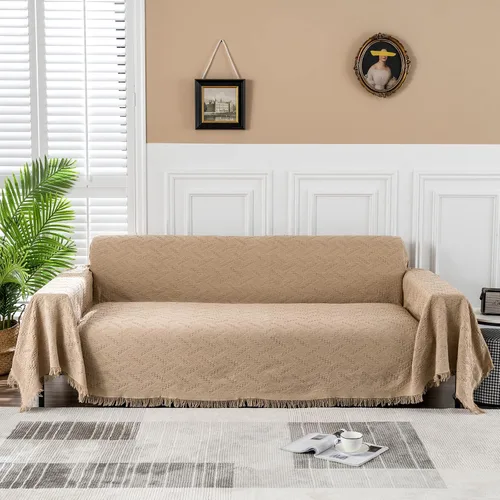 Miniatura 23 de MEETSKY Fundas para Sofá Cubiertas para Sofá Pequeño Fundas para Sofá para Loveseat/Silla/Futón Reclinable Protector de Sofá Lavable Decorativo