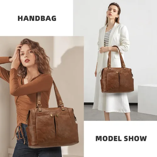 Miniatura 6 de KouLi Buir Monederos para mujer, bolso de piel sintética con múltiples bolsillos, bolso de hombro de diseñador Hobo Bucket espacioso bolso cruzado