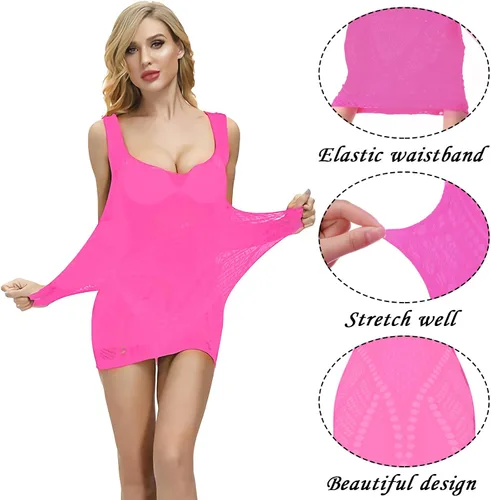Miniatura 2 de 12 piezas de lencería de malla para mujer babydoll de encaje lencería para mujer