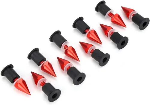Miniatura 8 de Tornillos de púas para parabrisas parabrisas Tornillos M5 Tuercas para motocicletas, scooters y vehículos, sujetadores de aleación de aluminio CNC