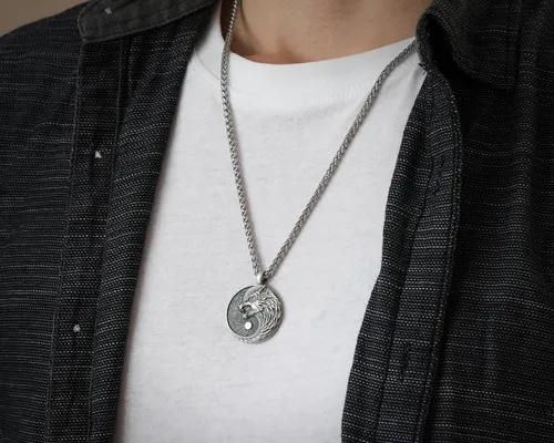 Miniatura 33 de Collar Yin Yang para hombre, joyería colgante de alta calidad de aspecto antiguo, regalos de Yin Yang, joyería vikinga para hombres