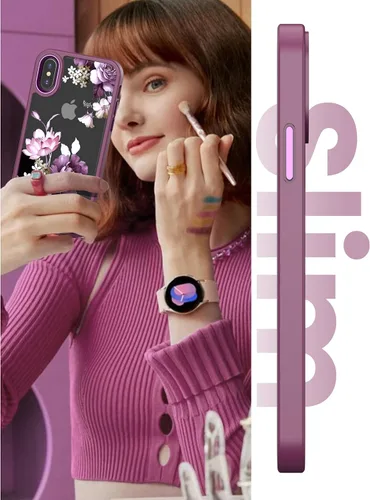 Miniatura 6 de Dretal Funda para iPhone X, iPhone Xs, [probada en caídas de grado militar], parte trasera dura y borde suave, funda protectora de teléfono