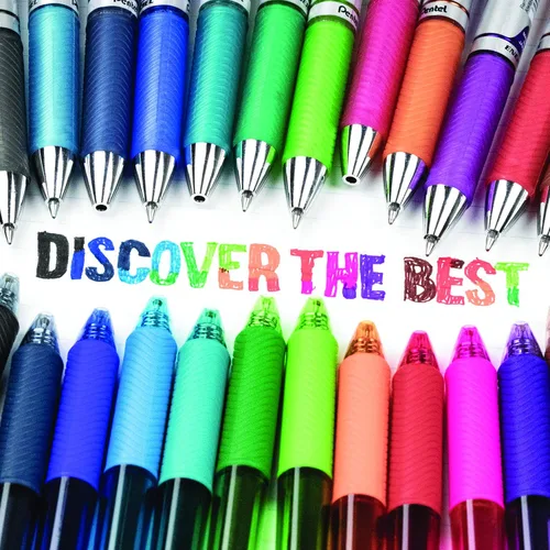 Miniatura 17 de Pentel EnerGel Pearl RTX, 0.028 in, tinta negra, caja de 12 (BL77PWP-A)