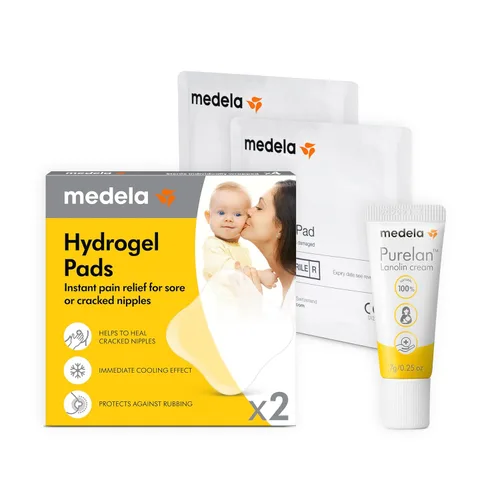 Miniatura 10 de Medela Almohadillas de Hidrogel, Alivio Instantáneo del Dolor para Pezones Agrietados o Doloridos por Amamantar y Extraer Leche, Humedad Refrescante