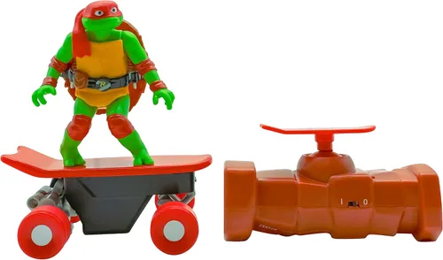 Tortugas Ninja Mutantes Adolescentes Juguetes, Raphael Half Pipe RC Vehículo de Patineta con Trucos, Control Remoto de 2.4 GHz Juguetes de Tortugas