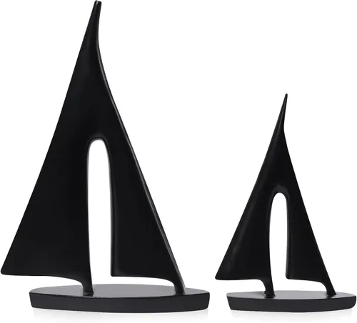 Saysmile Esculturas modernas para decoración del hogar, adorno de decoración de velero, decoración de estatua de barco, esculturas artísticas y