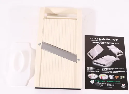 Miniatura 2 de Benriner Mandoline Jumbo Slicer, hoja japonesa de acero inoxidable, beige