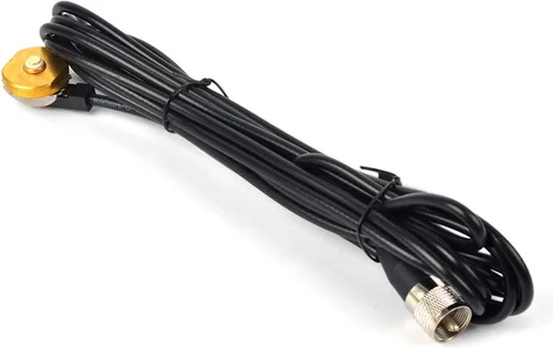 Miniatura 9 de Kit de antena HYS UHF NMO con cable coaxial RG58 de 13 pies y soporte de montaje de taladro Pretuned 150W NMO antenna kit with 13ft PL259 cable