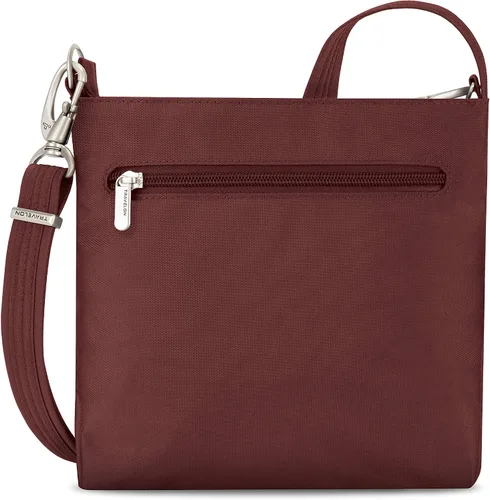 Miniatura 7 de Travelon - Mini bolsa clásica de hombro antirrobo, Vino), 42459-230