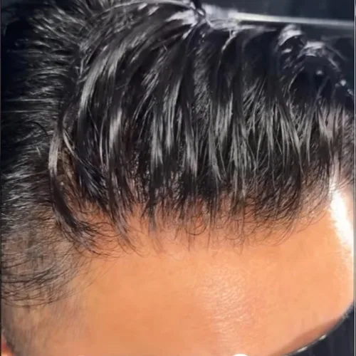 Miniatura 16 de SIMBEAUTY Cabello humano súper natural para hombre, estilo libre de tupé, 10 x 8 pulgadas, sistemas de reemplazo de cabello para hombres