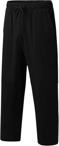 Miniatura 3 de EELHOE Men Linen Pants Relaxed Fit Lightweight Casual Wide Leg Elastic Waist Breathable Summer Beach Trousers