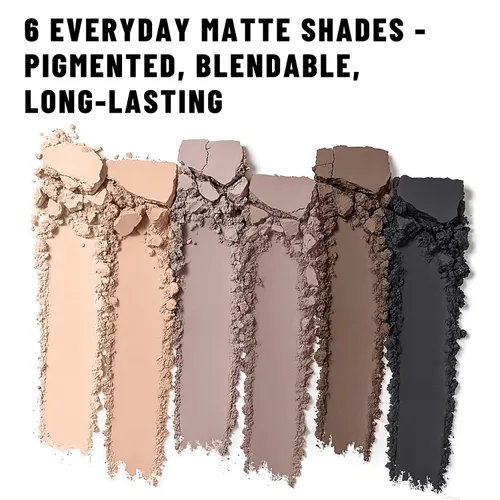 Miniatura 3 de SUSIKEKI 6 Colores Mini Paleta de Sombras de Ojos Maquillaje Neutro Nude Ahumado Sombra de Ojos Taupe y Marrón Mate Paleta de Maquillaje con Espejo