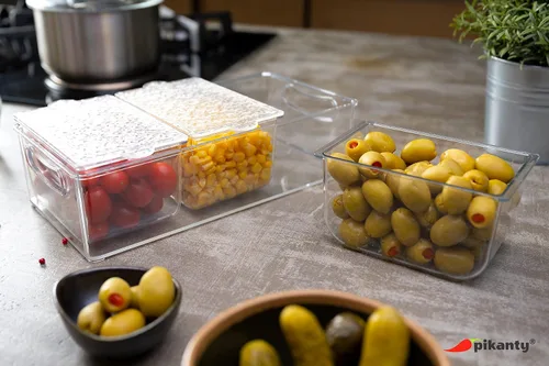 Miniatura 3 de Pikanty - Servidor de condimentos con 3 recipientes extraíbles y tapas, ideal para fiestas, barbacoas y pícnics, apto para lavavajillas y fabricado