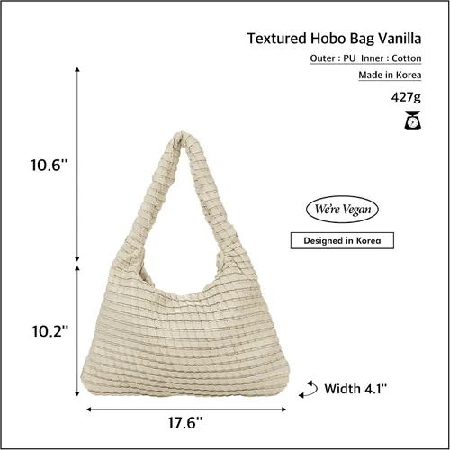 Miniatura 2 de KWANI Bolso Hobo texturizado para mujer y mujer