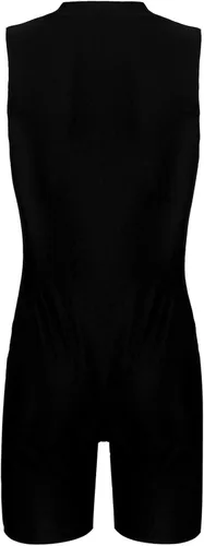 Miniatura 5 de easyforever Traje de baño deportivo sin mangas de una pieza con bloques de color Boyleg para mujer