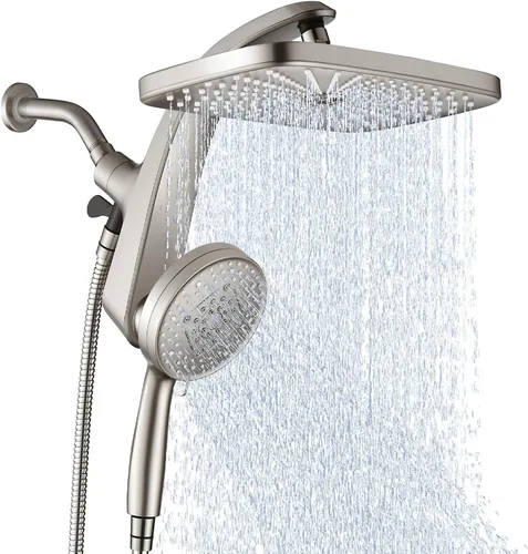 Miniatura 13 de BOZYBO Rain Shower Head with Handheld: High Pressure Shower Heads with Handheld Spray Combo, 12" Rainfall Shower Head and 9 Sprays Hand Showerheads