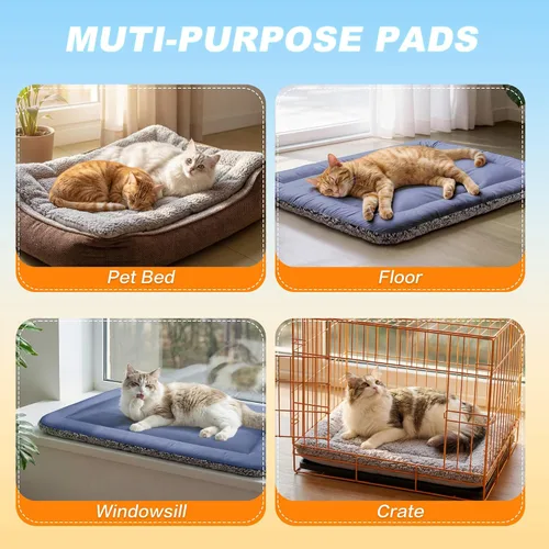 Miniatura 6 de Tapete refrescante para perros, cama autocalentable para gatos, cama reversible cálida y refrescante, almohadilla cálida para gatos de invierno