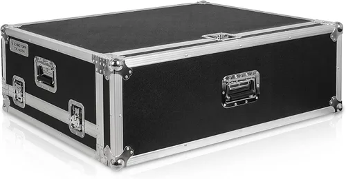 Miniatura 9 de Sound Town ATA - Funda mezcladora de madera contrachapada con protección interior de espuma, Doghouse y ruedas giratorias para consola mezcladora