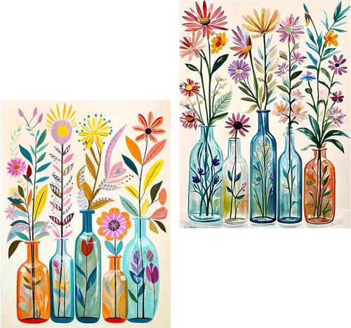Miniatura 40 de Meothan Paquete de 6 Kits de Pintura de Diamantes Paisaje Lunar Kits de Arte de Diamantes para Adultos Principiantes, Pintura de Taladro Redondo