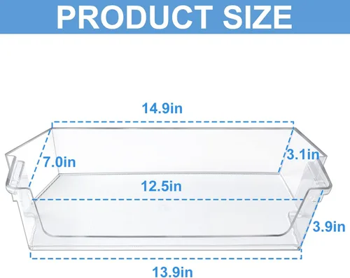 Miniatura 2 de 2 Pack W11239961 W10900538 Cajón de estante para puerta de refrigerador - Compatible con refrigerador Whirlpool WRS311SDH/ WRS325SDH/WRS321SDH
