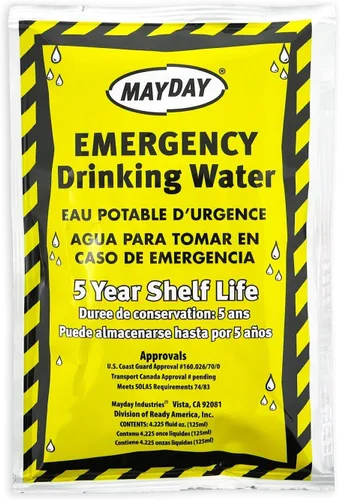 Miniatura 4 de Mayday Bolsa de agua, agua de emergencia de la Guardia Costera, 5 años de vida útil, suministros de preparación para desastres, terremotos