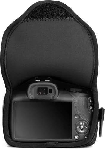 Miniatura 4 de Mega Gear - Funda de neopreno para cámara Canon EOS R100 (0.709-1.772 in), elegante y protectora para fotografía digital, color negro