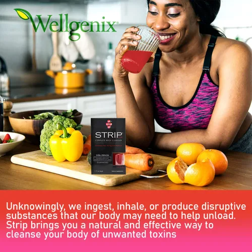 Miniatura 4 de Wellgenix Strip Herbal Cleanse Detox Liquid - Limpiador de cuerpo entero - Bebida desintoxicante extra fuerte - Limpieza rápida - Ponche de frutas